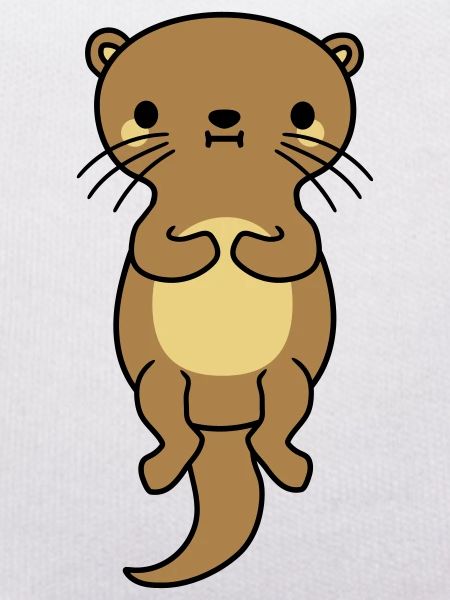 nice floating otter