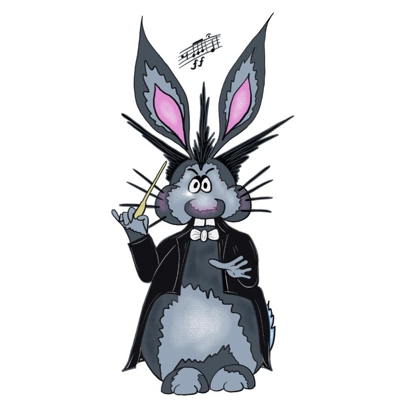 Herbert der Hase als Dirigent