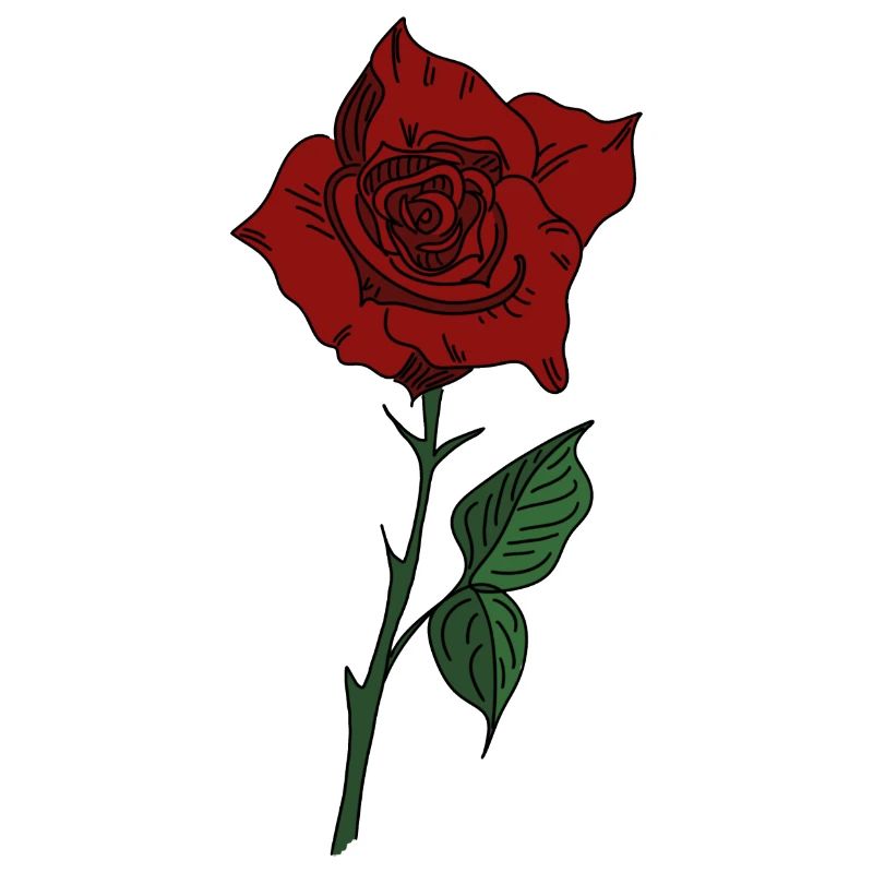 Rote Tattoo Rose