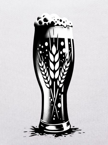 Weizenbierglas | Sprudelndes Bier