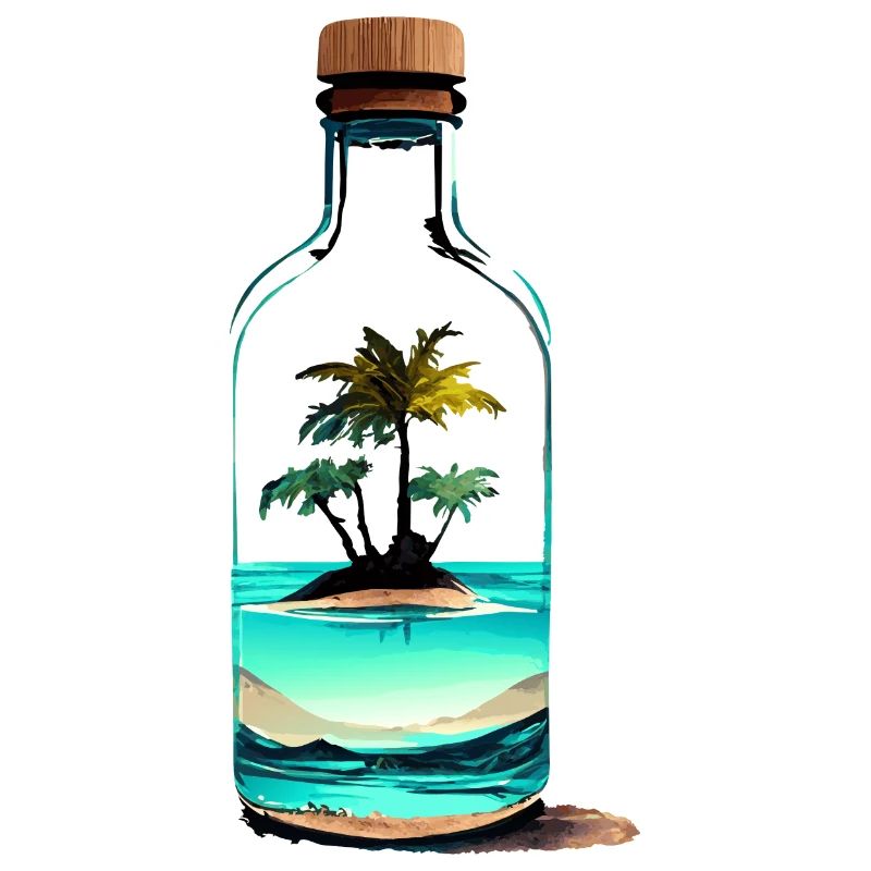 Mer tropicale de l’île Bottle