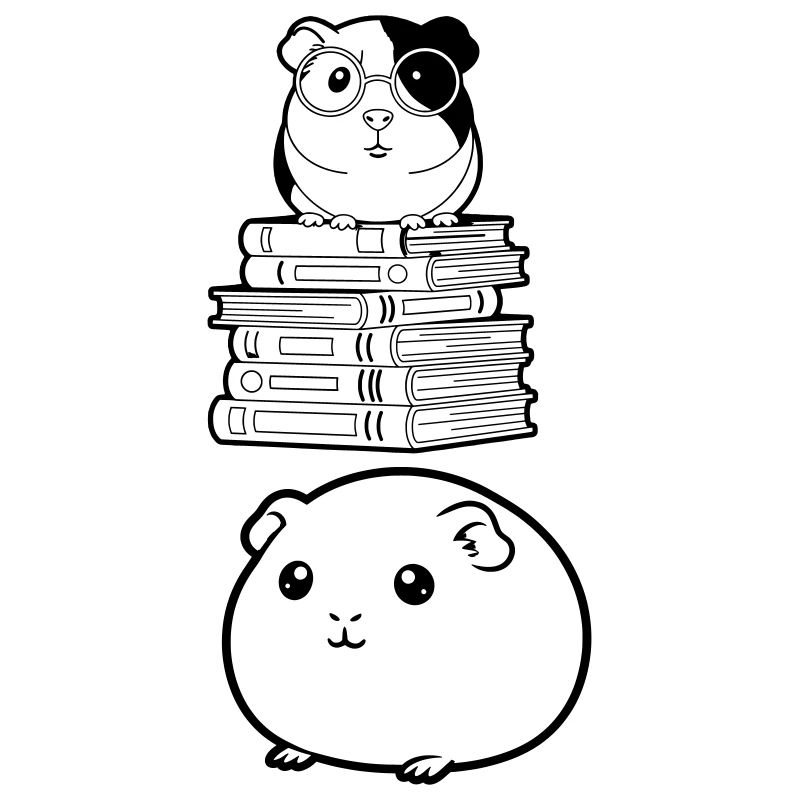 Meerschweinchen Bücher Nerd