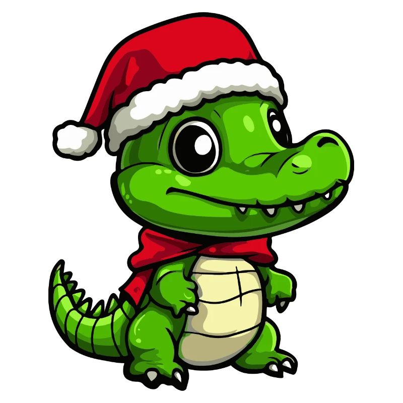 Alligator Noël mignon