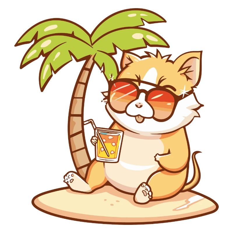 Hamster Sommer Strand Comic