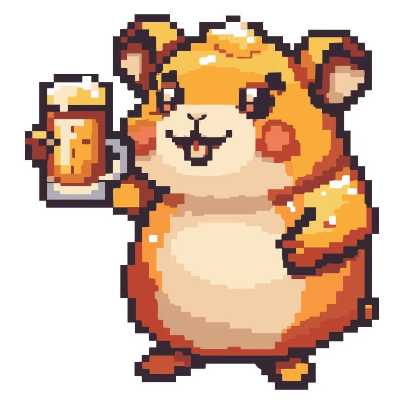 Hamster Bier Pixel