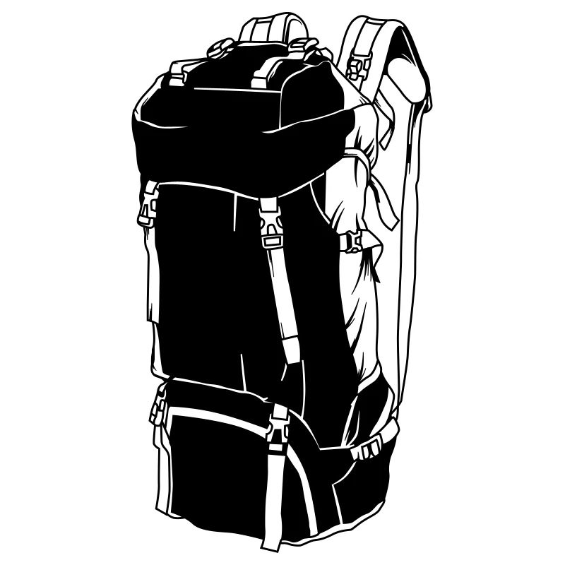 backpack camping backpacker icon