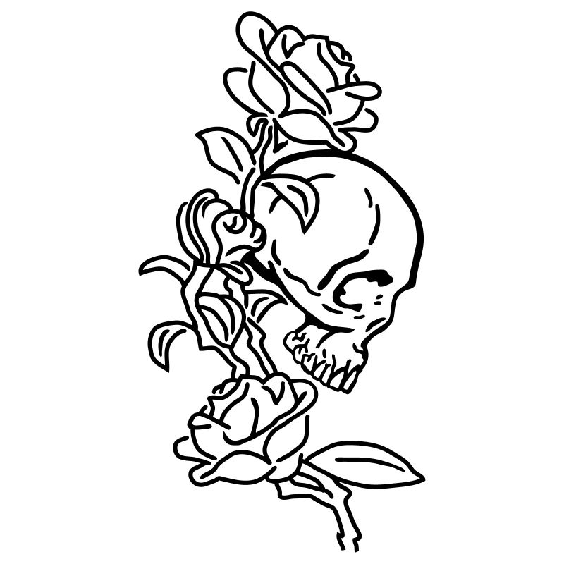 skull and roses es123