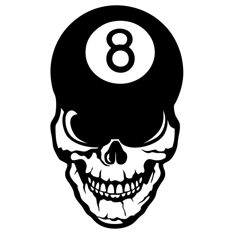 billiard ball head skull crane