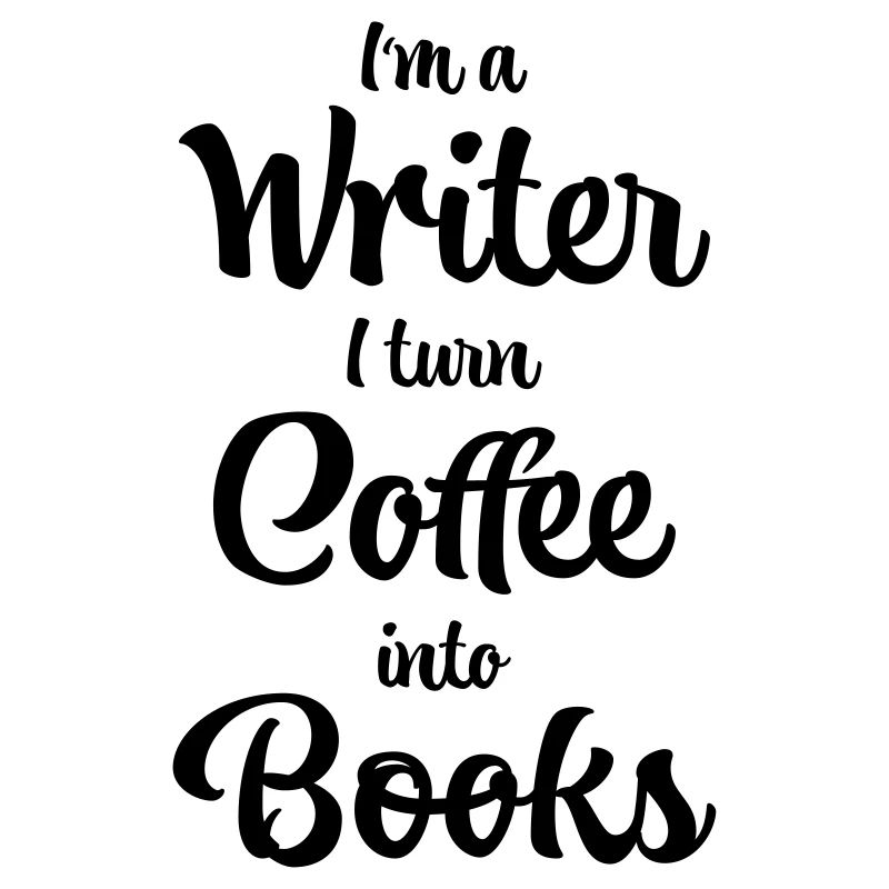 Je suis écrivain - je transforme le café en livres
