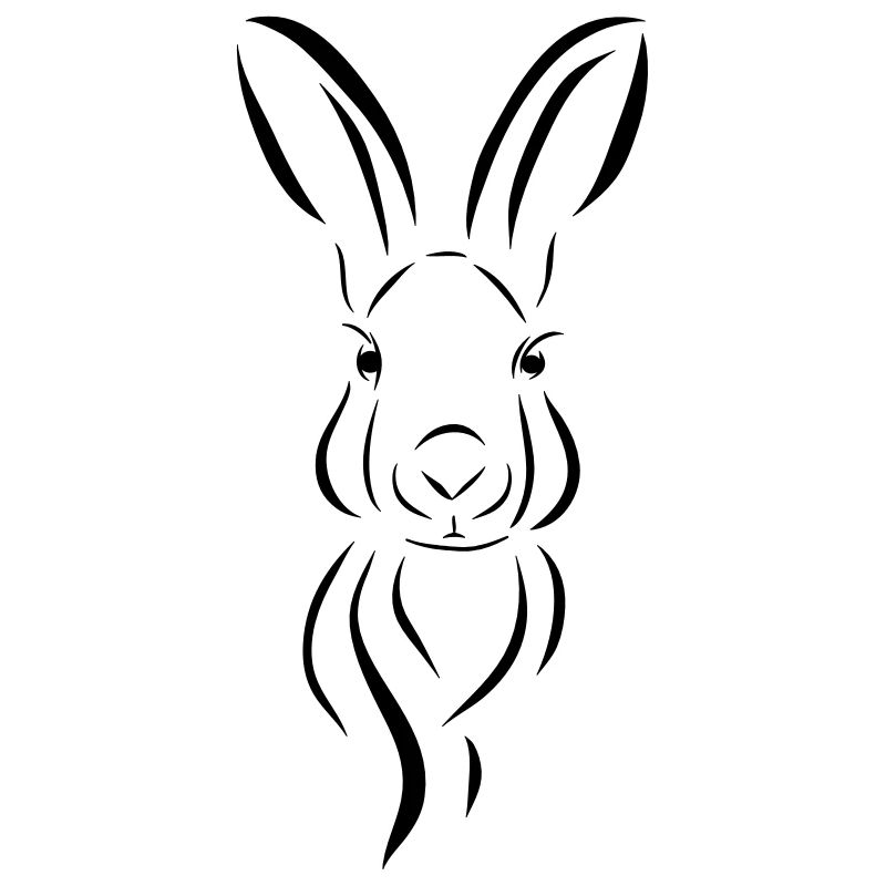 Bunny head Illustrartion Hare spoon