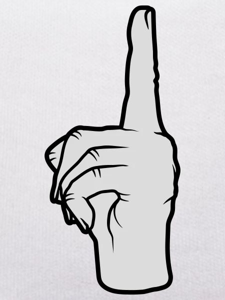 Finger points up
