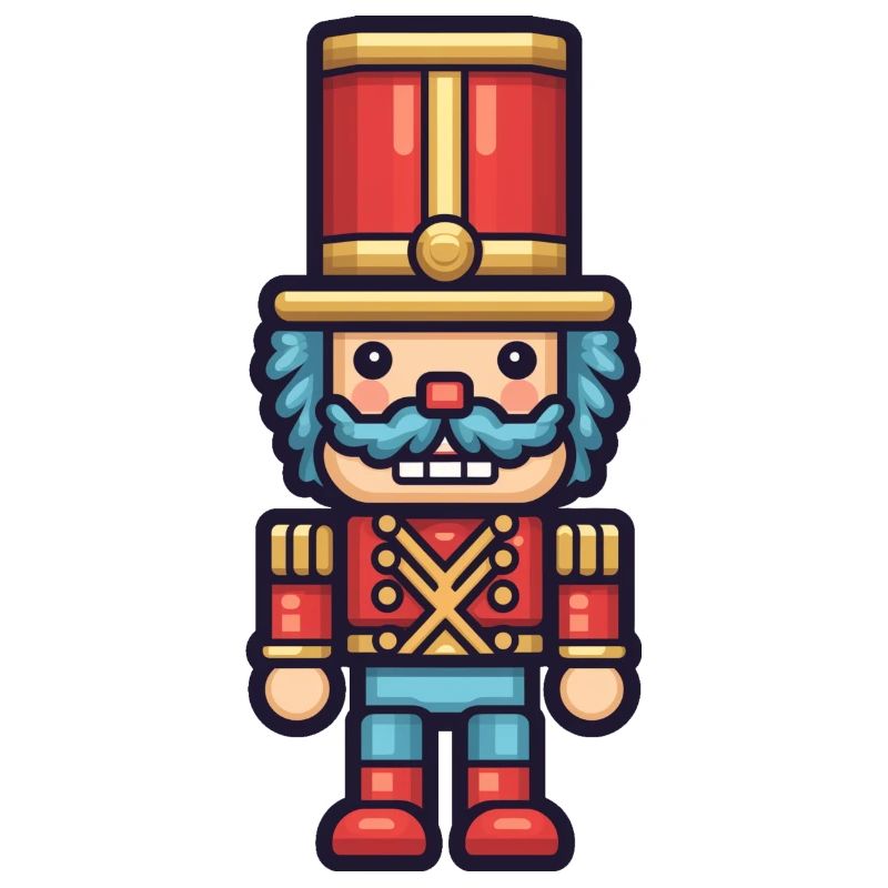 pixelated nutcracker
