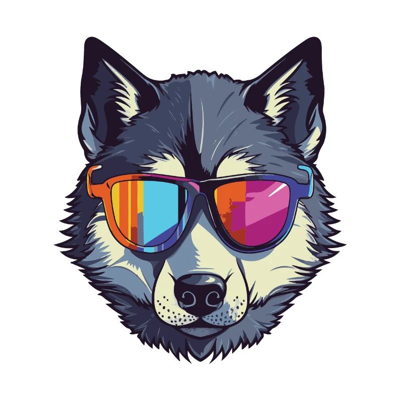 Husky Dog Head Cool