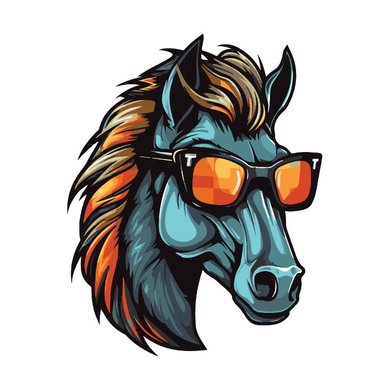 Pferd Cool Kopf Party