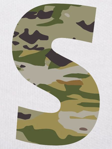 Camouflage letter S