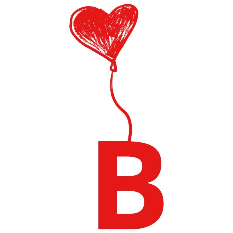 Buchstabe b Herz