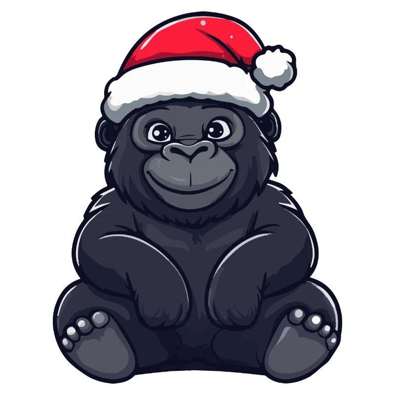 Gorille Noël mignon