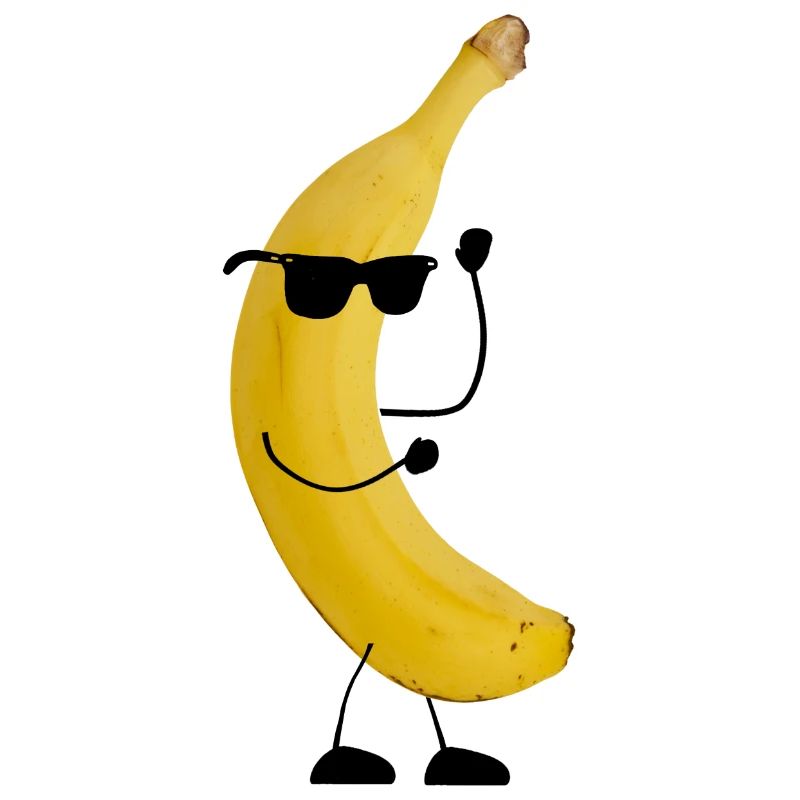 banane avec visage