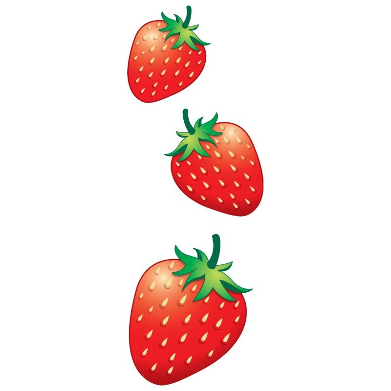 3 Erdbeeren gehen runter