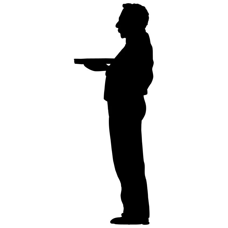 Figurine d’ombre de majordome serveur