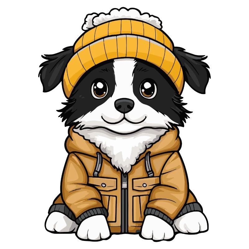 Border Collie Hund Stylisch