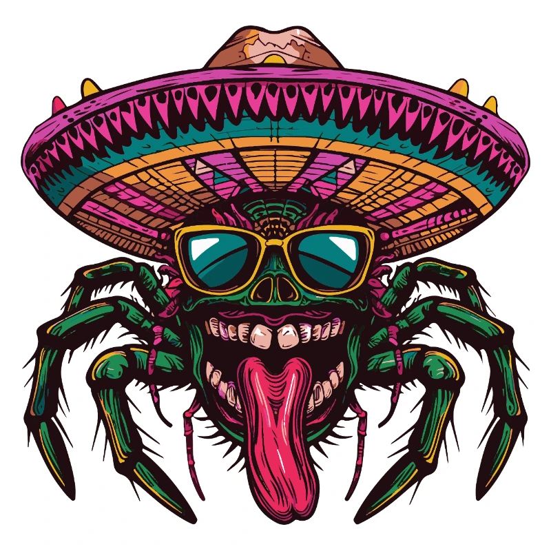 Tarantula Comic Lustig Sombrero