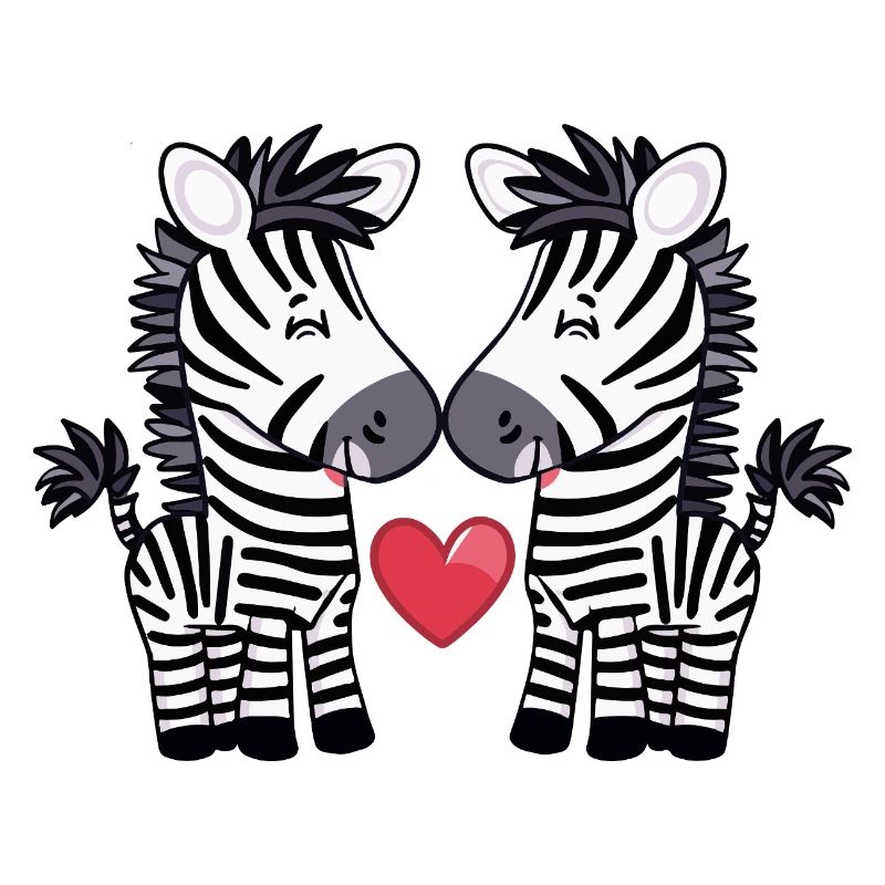 Zebra Paar Valentinstag