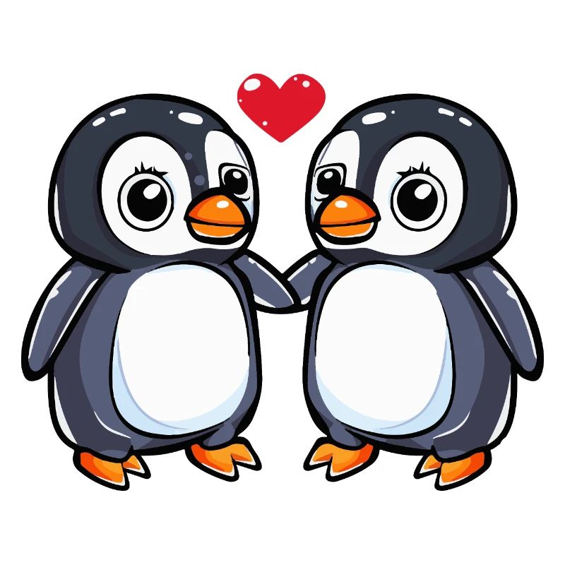 Pinguin Paar Valentinstag