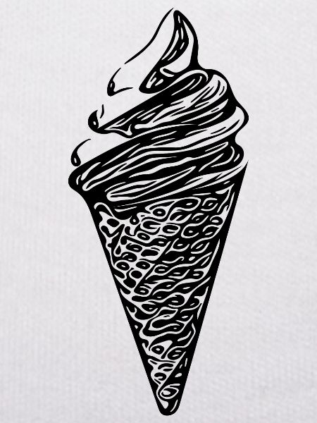 Cooles Softeis in Waffel