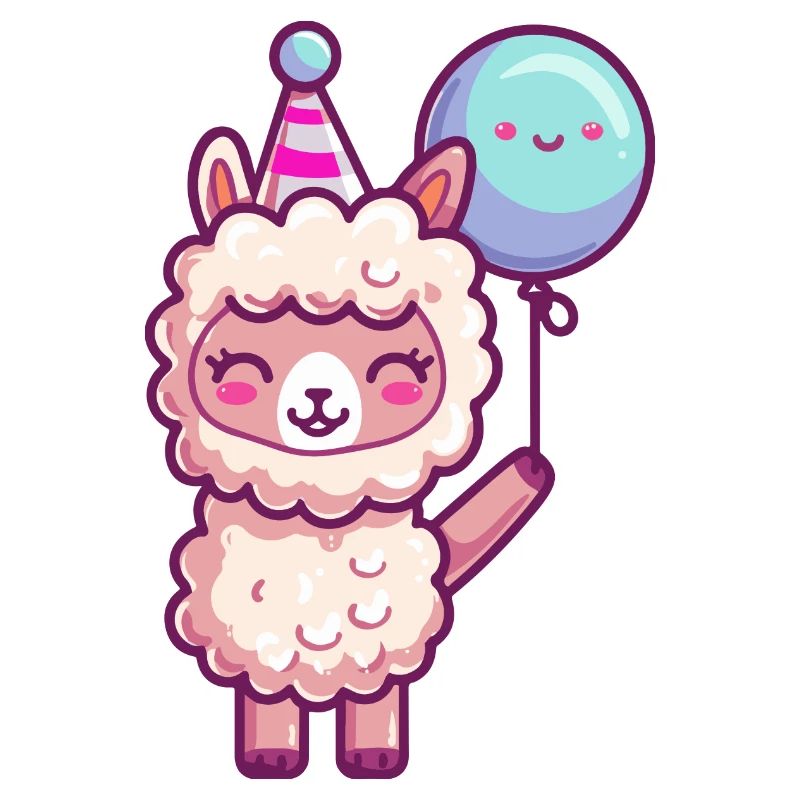 Alpaka Llama Geburtstag Comic