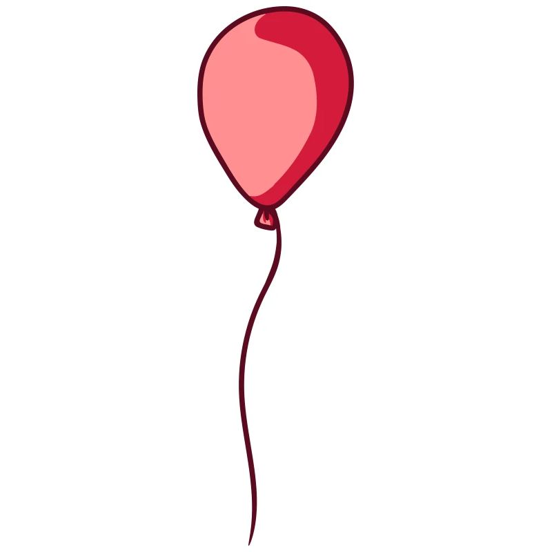 Glaenzender schwebender Luftballon