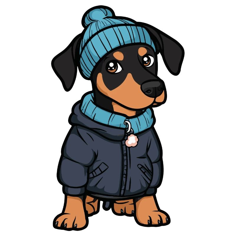 Doberman Hund Stylisch