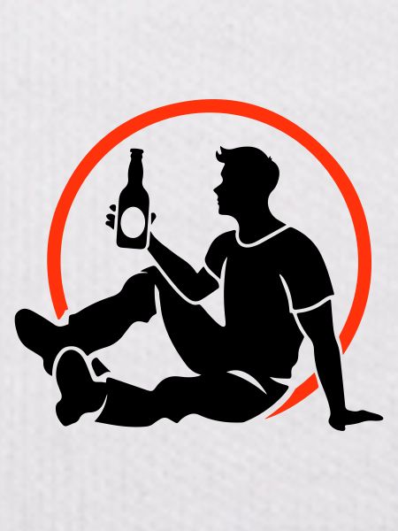 Bier Trinken Silhouette