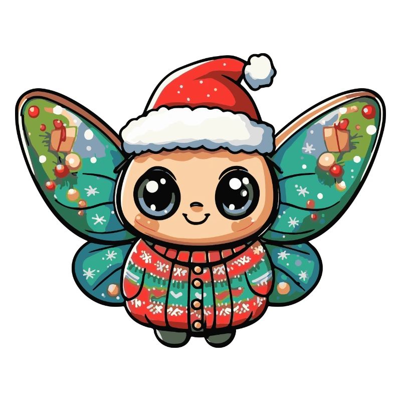 Bande dessinée de Noël papillon
