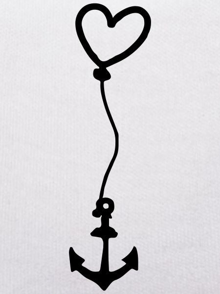Anker mit Herz am Seil