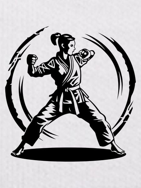 Karate Silhouette Fighter