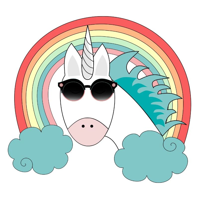 Einhorn mit Sonnenbrille