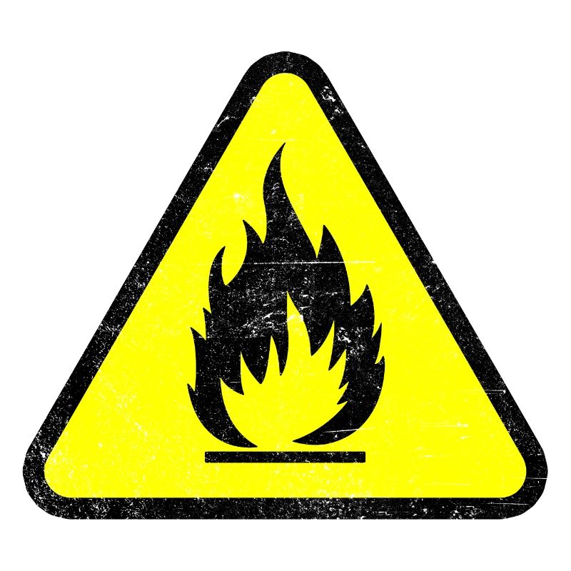 Warning Fire Open flame Flammable Danger