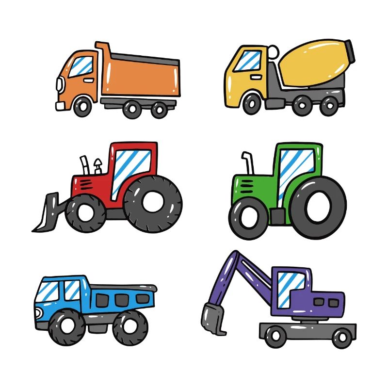 Excavator Construction Site Construction Machine Construction Worker Children