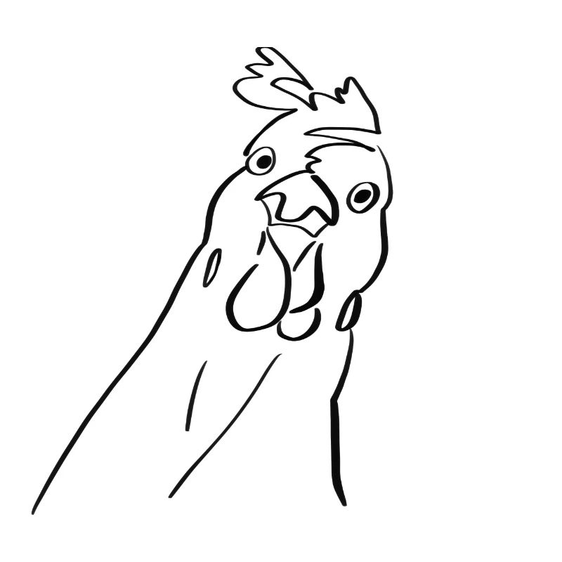 guckendes Huhn