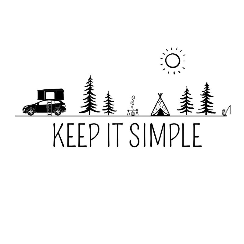 Tente de toit à coque rigide Idée cadeau "Keep it Simple"