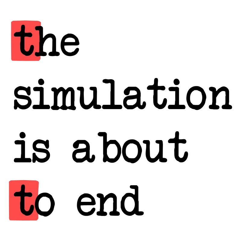 Das Ende der Simulation, Sci-Fi Matrix Humor Shirt