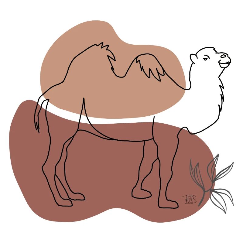 "Kamel", Boho Line Art Design, Serie "Desert"