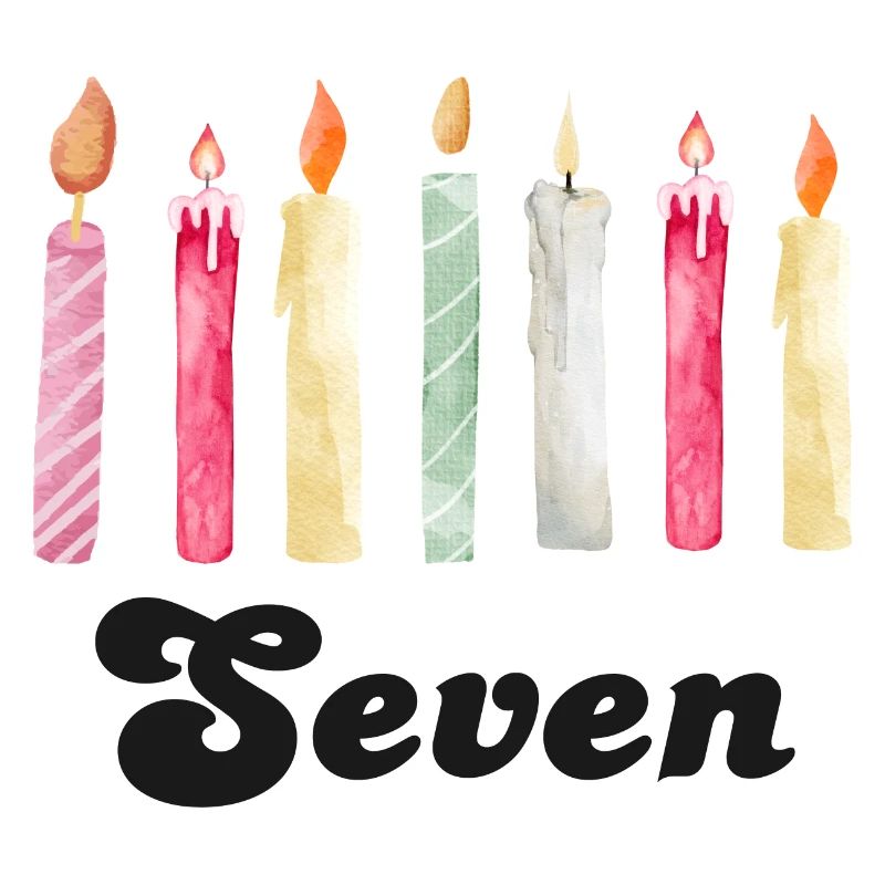 7th Anniversary Candle
