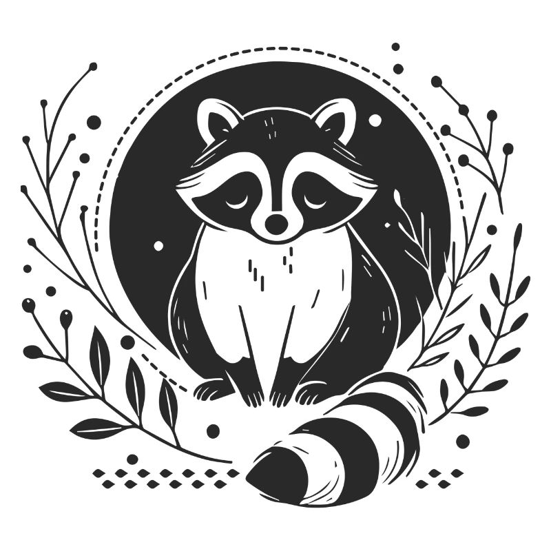 raton laveur - Illustration d’animal charmant