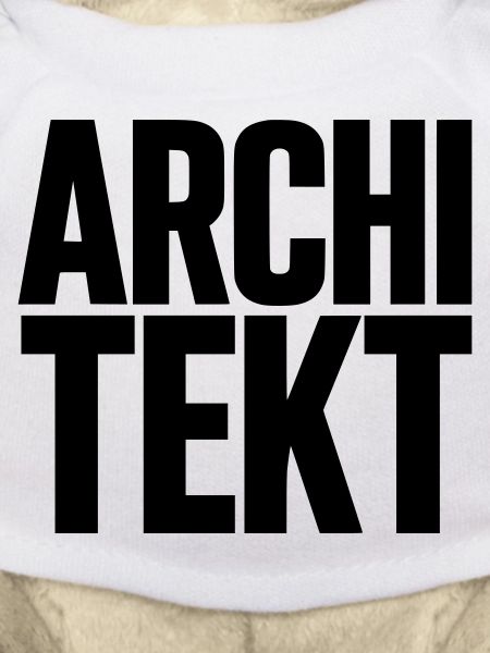 Architekt Schriftzug gestapelt