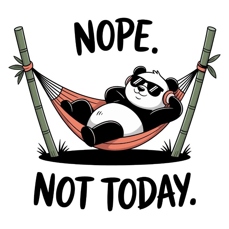 Chilling Panda Relaxing in Hammock