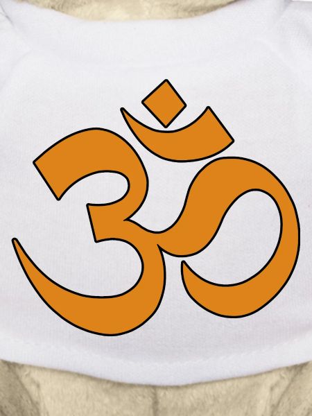 Symbole Om Orange sur Noir
