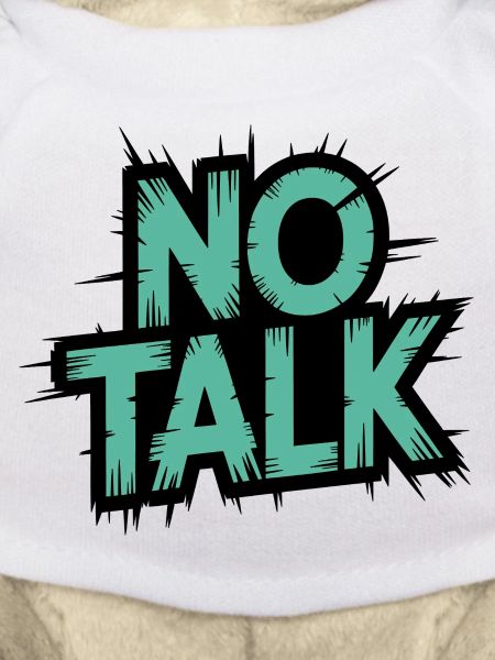 No Talk Pinselstrich Typo