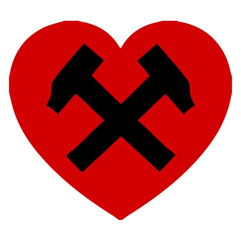 Heart with hammer and sickle